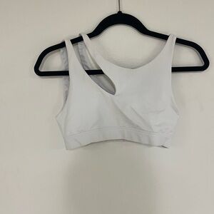 Alo Yoga white cut out sports bra size small